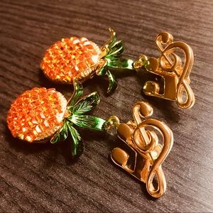 D&G music 🎼 and pineapple 🍍 earrings